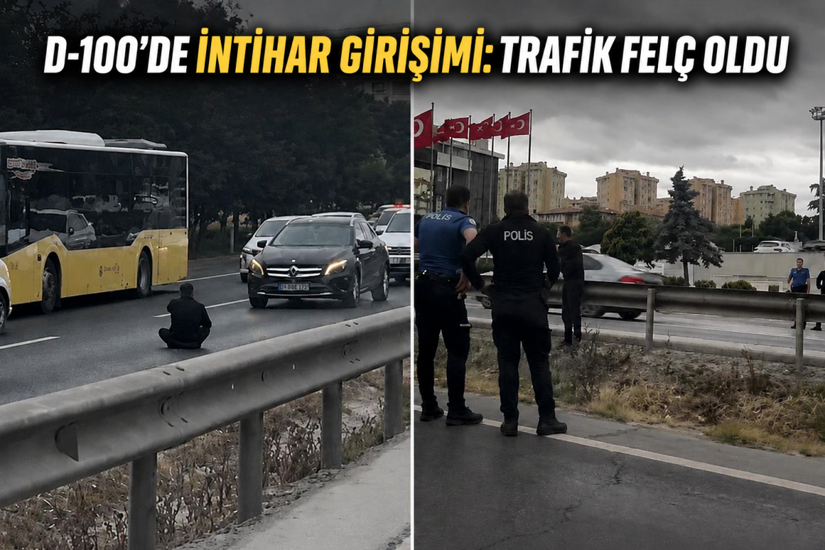 D-100 Karayolu’nda İntihar Girişimi: Trafik Kilitlendi