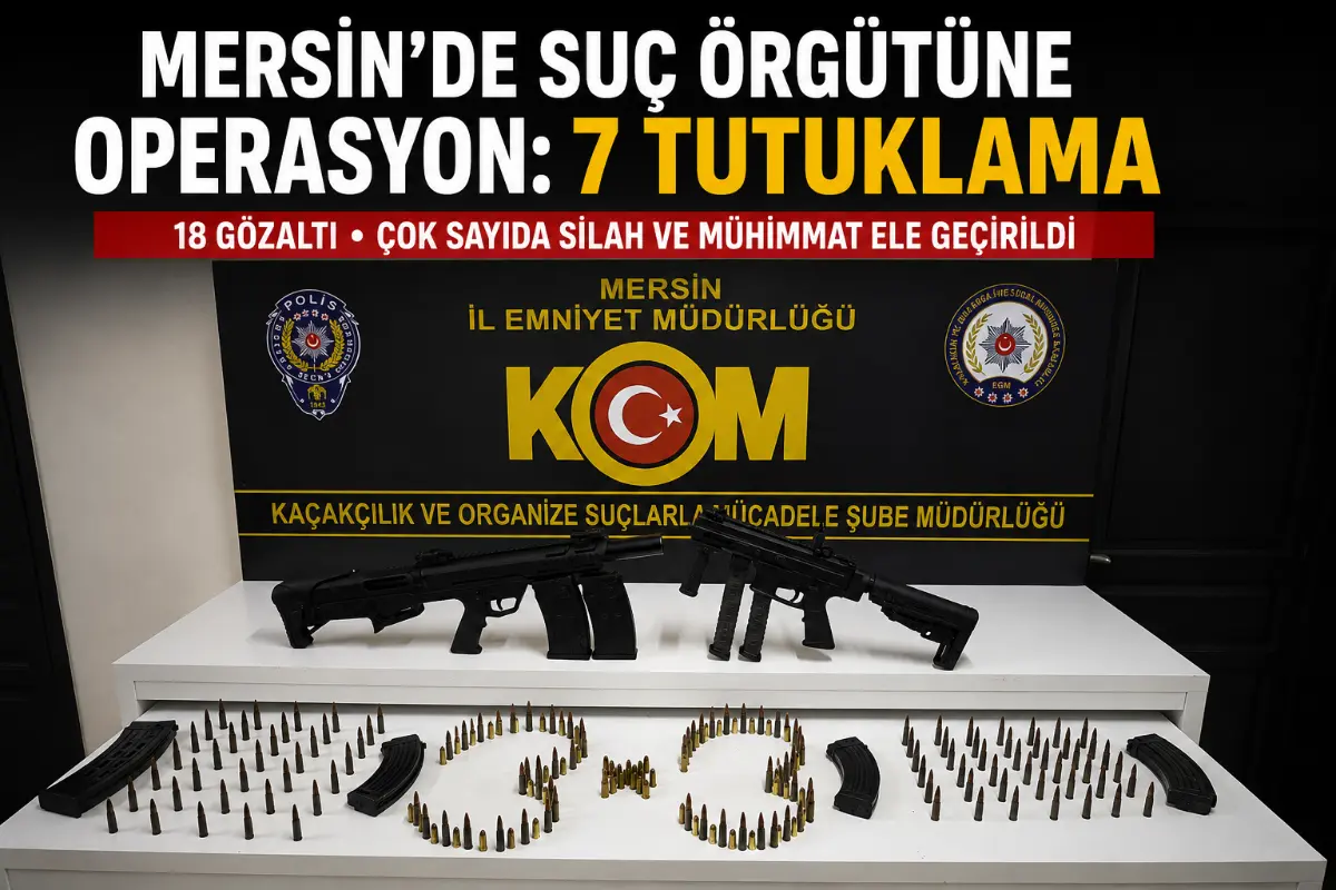 Mersin’de Organize Suç Örgütüne Operasyon: 7 Şüpheli Tutuklandı